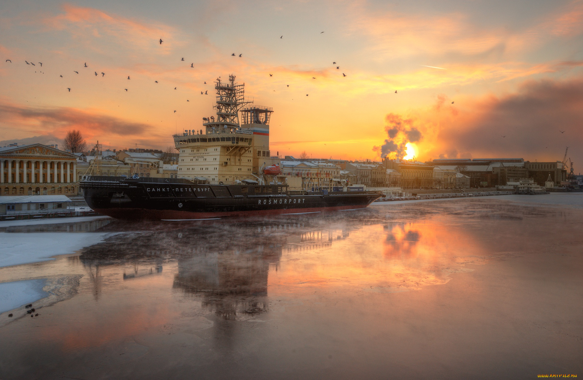 Нева ледоколы Санкт Петербург